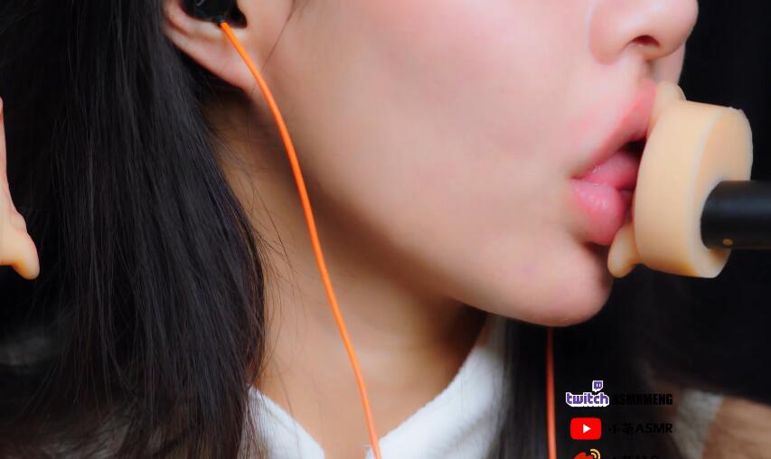 小萌ASMR 喘息音 旗袍亲吻舔耳