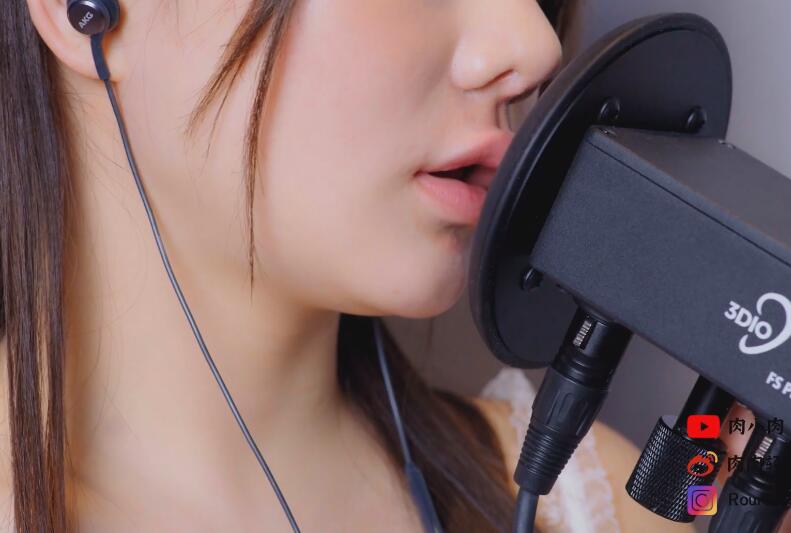 肉肉ASMR喘息 口腔音 弹舌音 特写亲吻舔耳